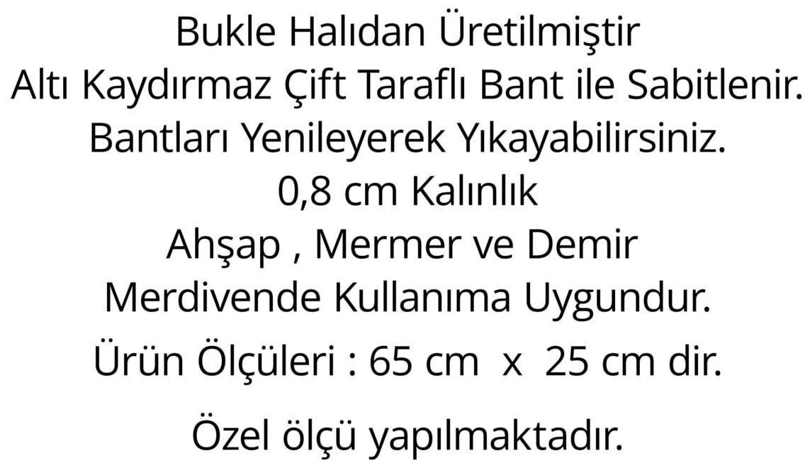 Bukle Halıdan Ekonomik Basamak Ve Merdiven Paspası 10’lu