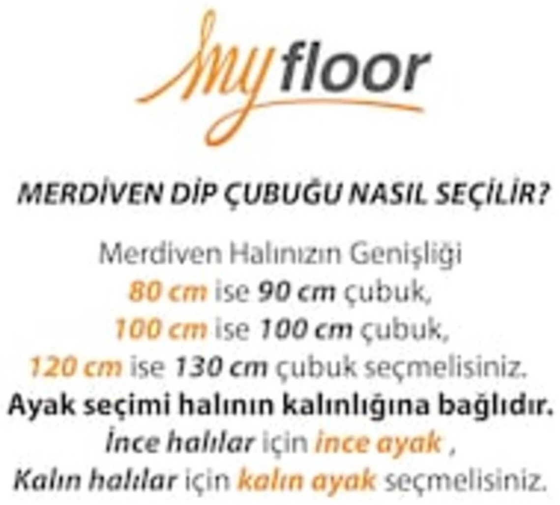 Çelik Halı Tutucu Merdiven Dip Çubuğu – Sarı Kalın 90