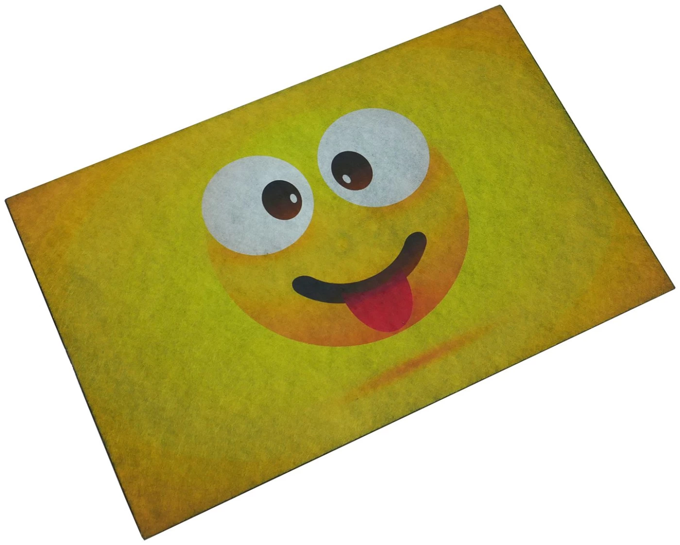 Gülen Emoji Çift Taraflı Kauçuk Kapı Önü Paspası