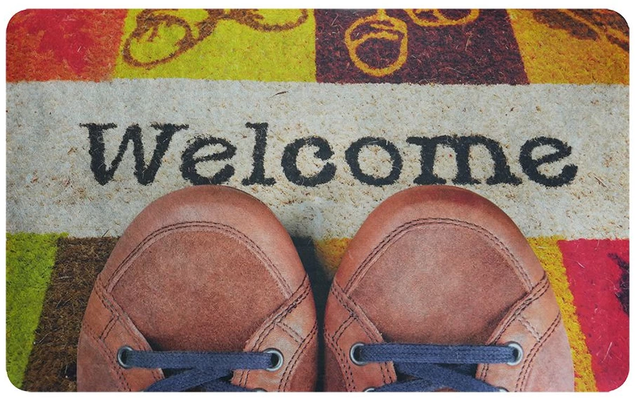 Welcome Ayakkabılar Baskılı Kaliteli Kauçuk Kapı Önü Paspası
