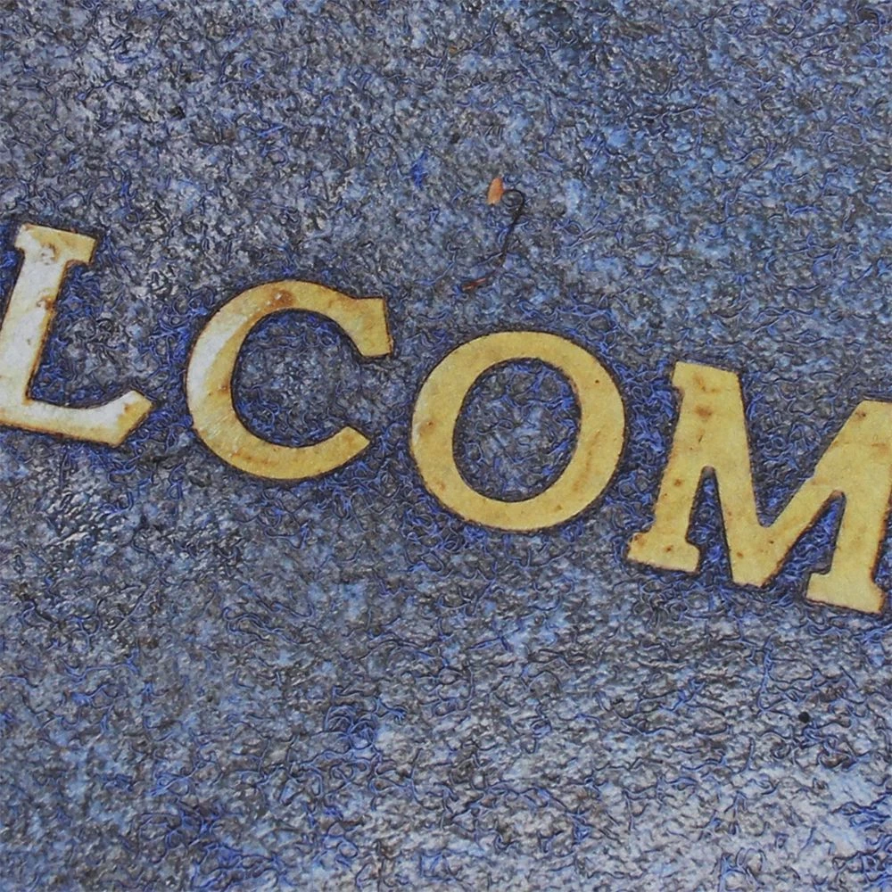 Welcome Yazılı Çift Taraflı Kauçuk Kapı Önü Paspası