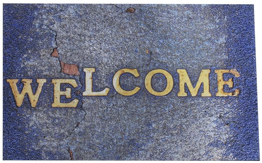 Welcome Yazılı Çift Taraflı Kauçuk Kapı Önü Paspası
