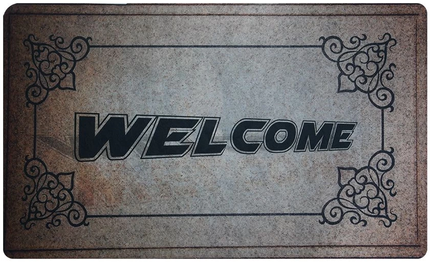 Welcome Yazılı Kaliteli Kauçuk Kapı Önü Paspas